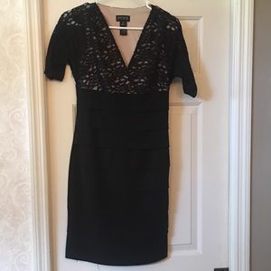 Black and Tan Lace Dress